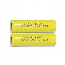 LG LGDBHE41865 3.7V 2500MAH 18650 RECHARGEABLE LI-ION BATTERY - 2 PACK IN CASE